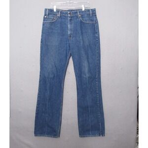 Vintage Levis 517 Jeans Men‎ 36 34 Boot Cut 90s Faded Y2K Western Rodeo Zip